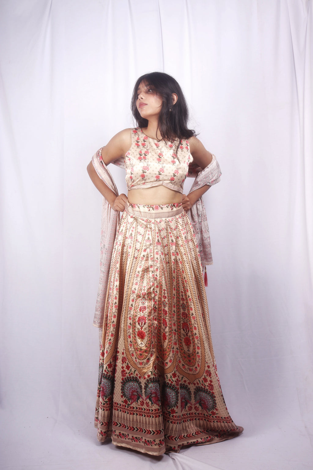 Varnika: Floral Printed Lehenga