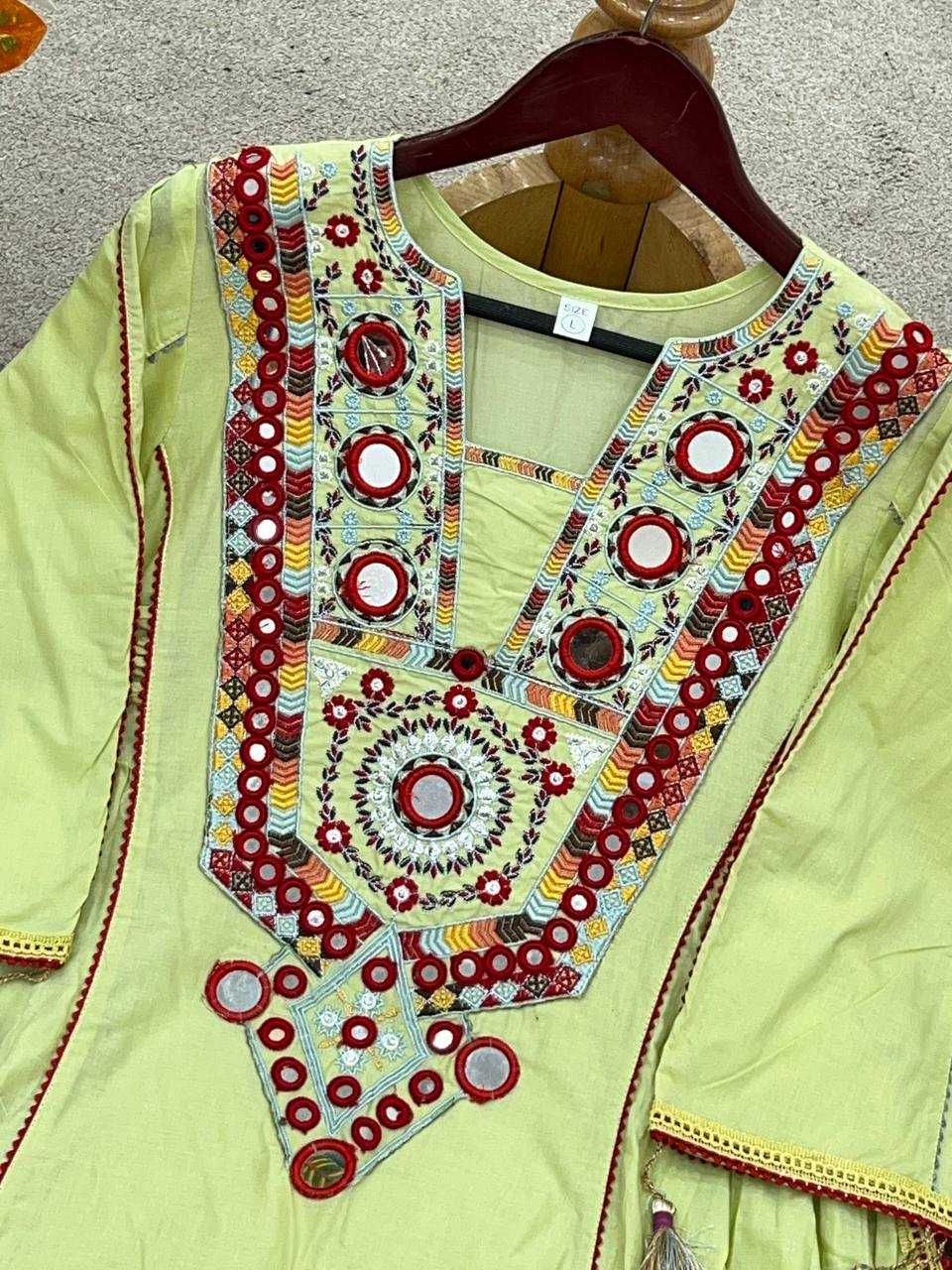 Dandya: Lime Embroidered Co-ord set