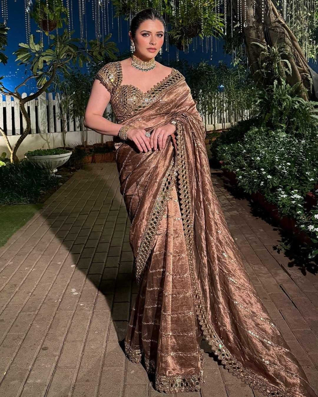 Ziyaara: Mirrorwork saree