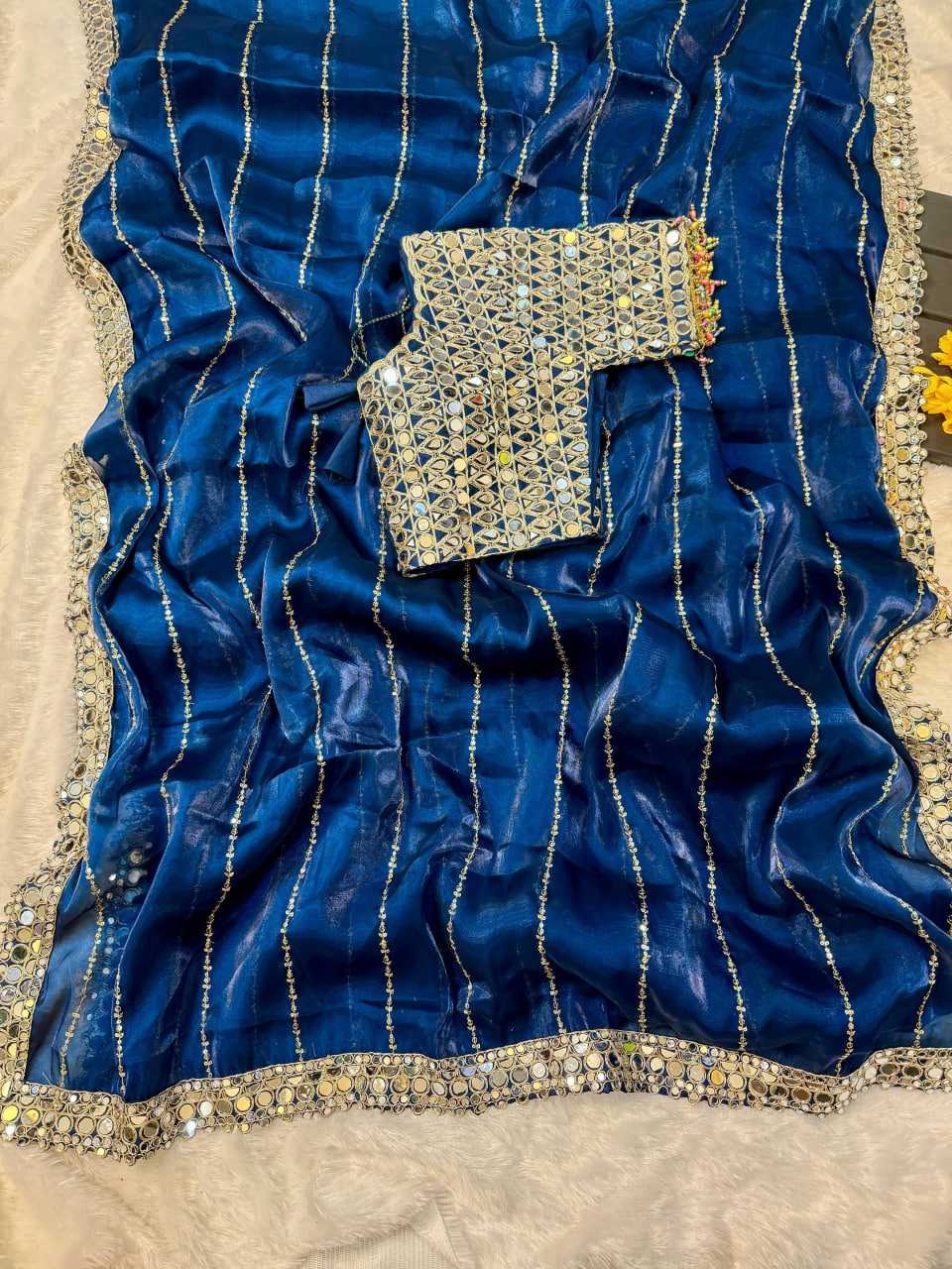 Ziyaara: Mirrorwork saree