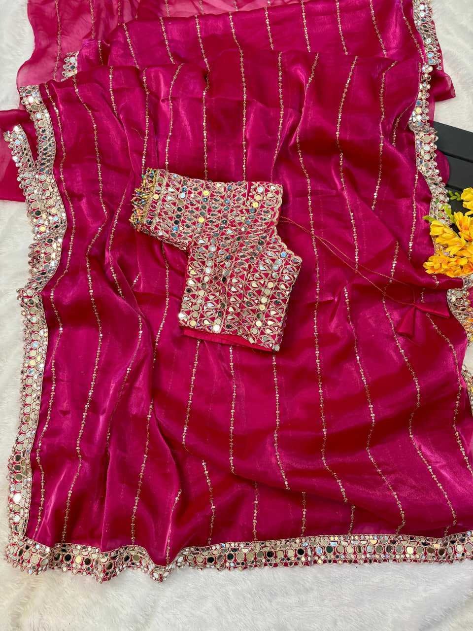 Ziyaara: Mirrorwork saree