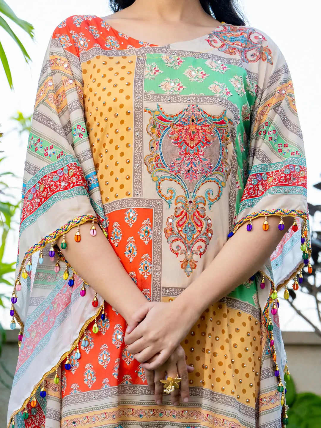 RangBreeze: Multicolor kaftan set