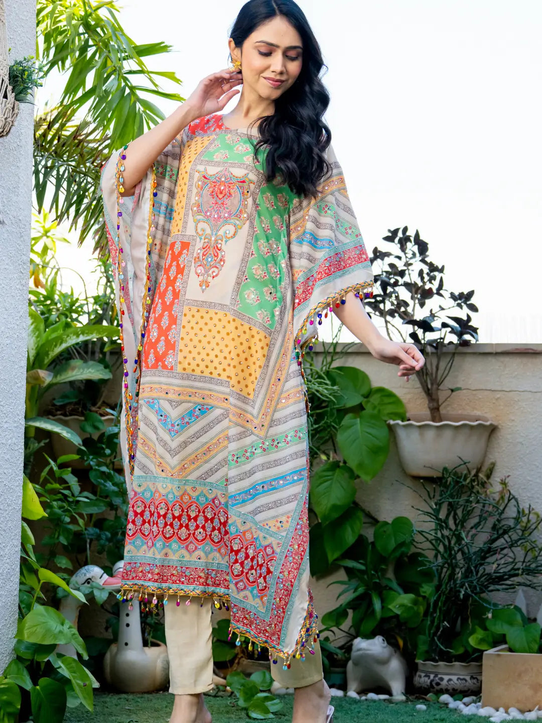 RangBreeze: Multicolor kaftan set