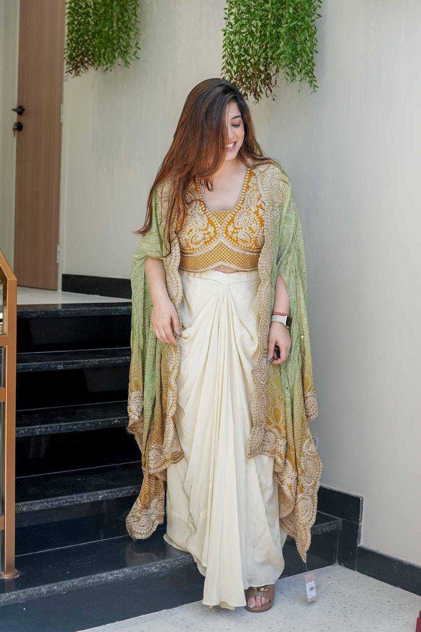 Ivory Edge: Indo-western set