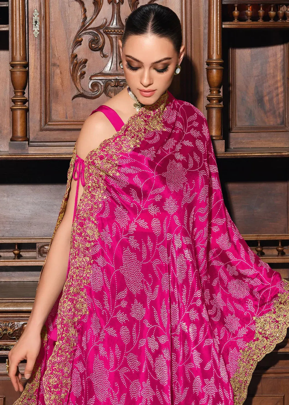 Nazyra: Fuschia Kaftan set