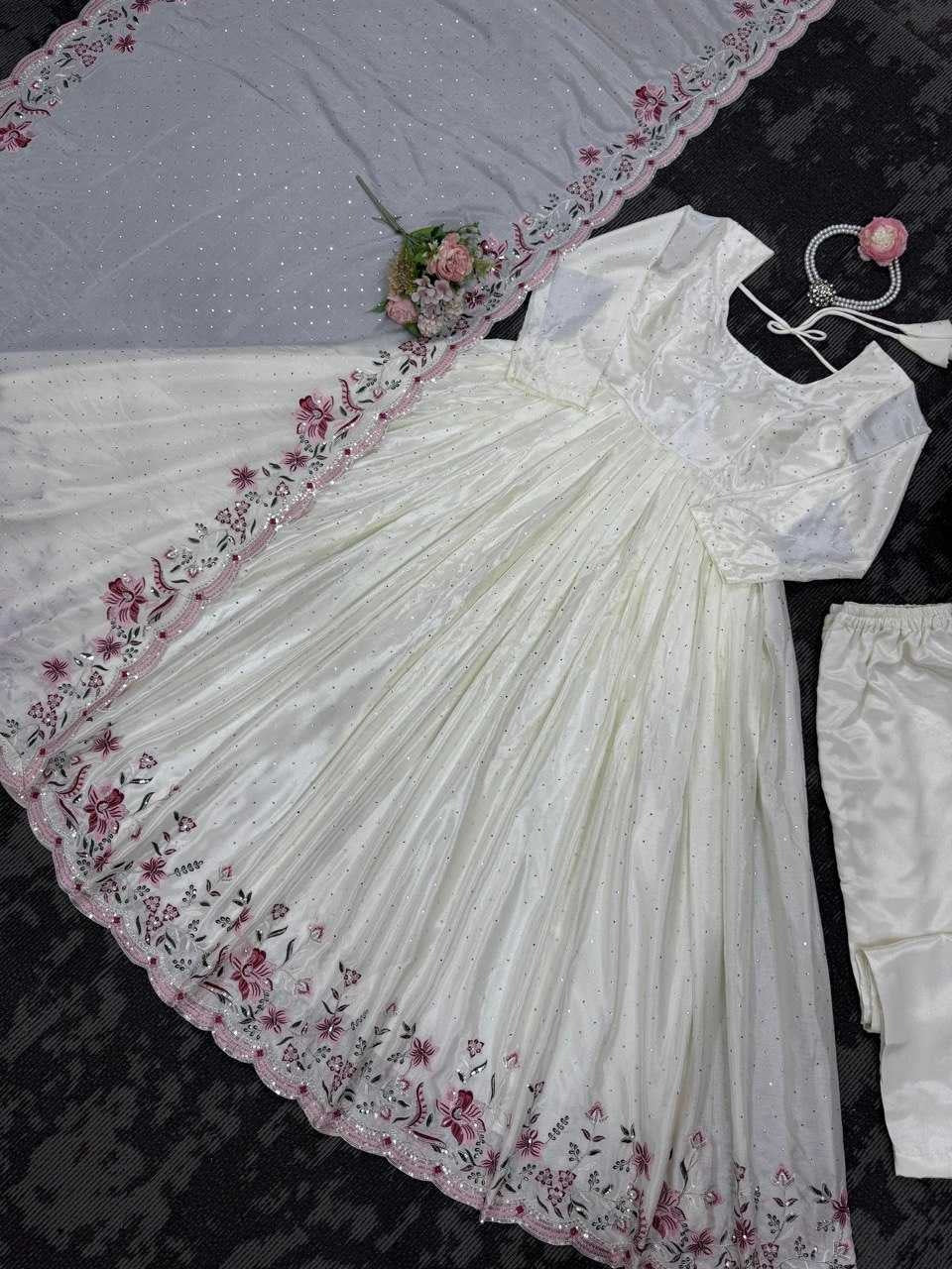 Nooraya : A delicate embroidered anarkali set