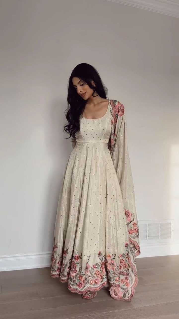 Nooraya : A delicate embroidered anarkali set