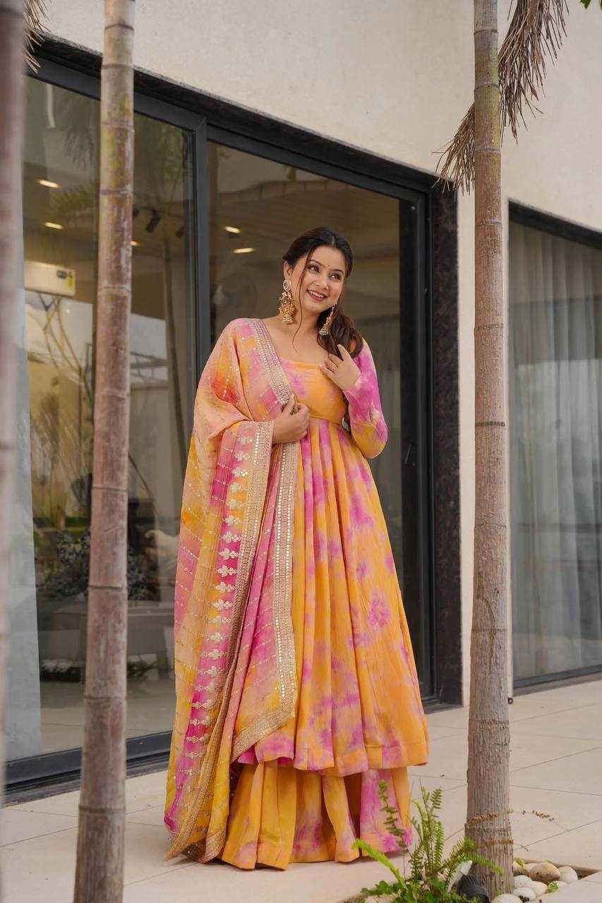 Mehrang: Tie-Dye anarkali set