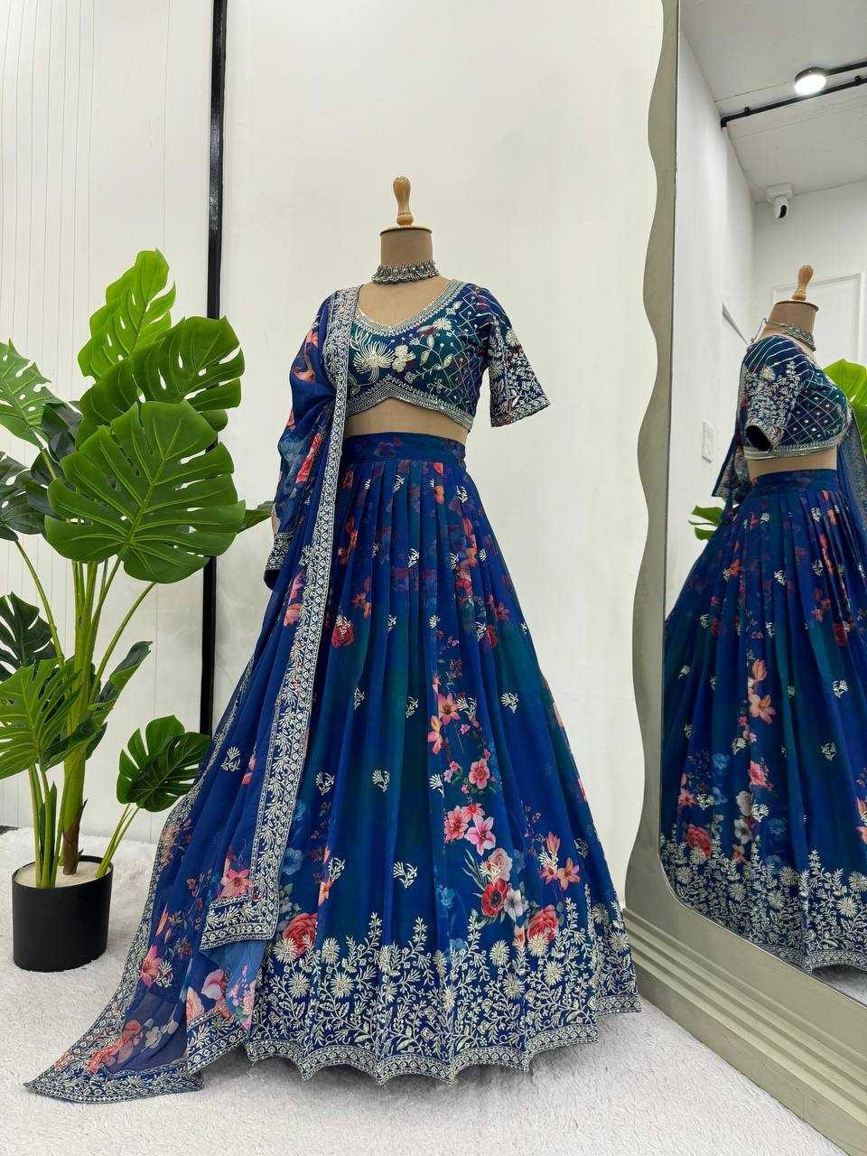 Midnight Bloom Lehenga