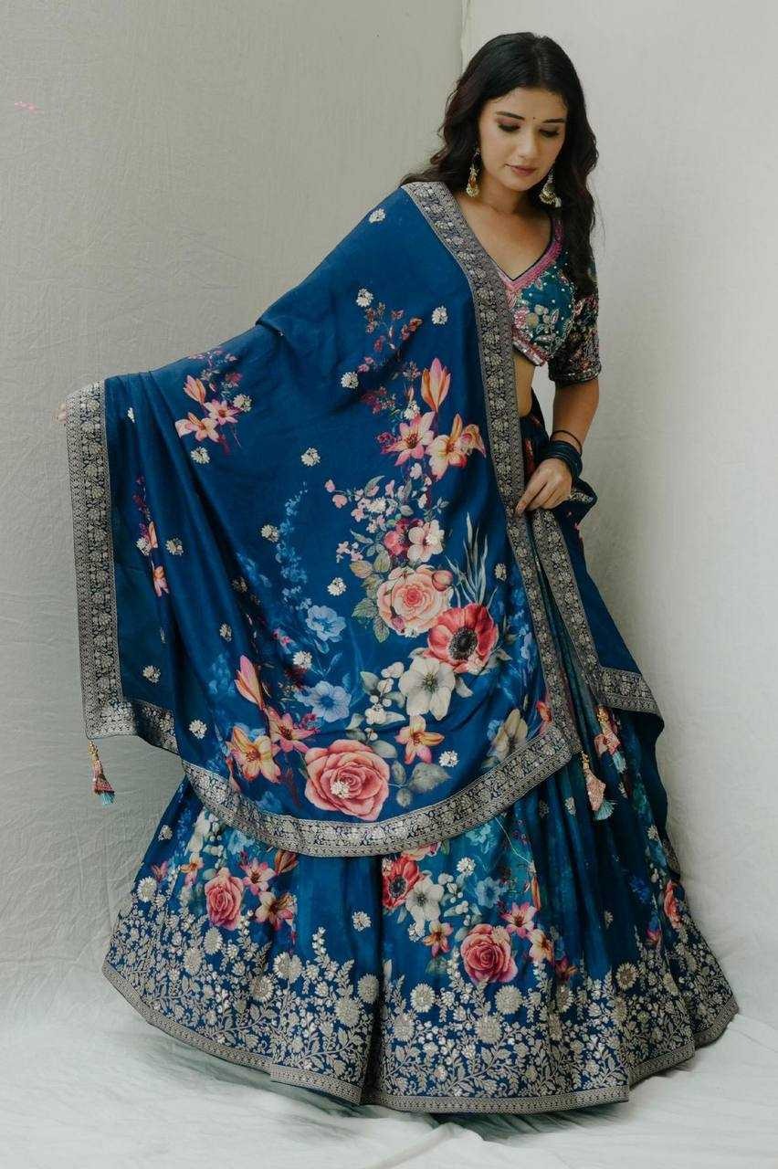 Midnight Bloom Lehenga