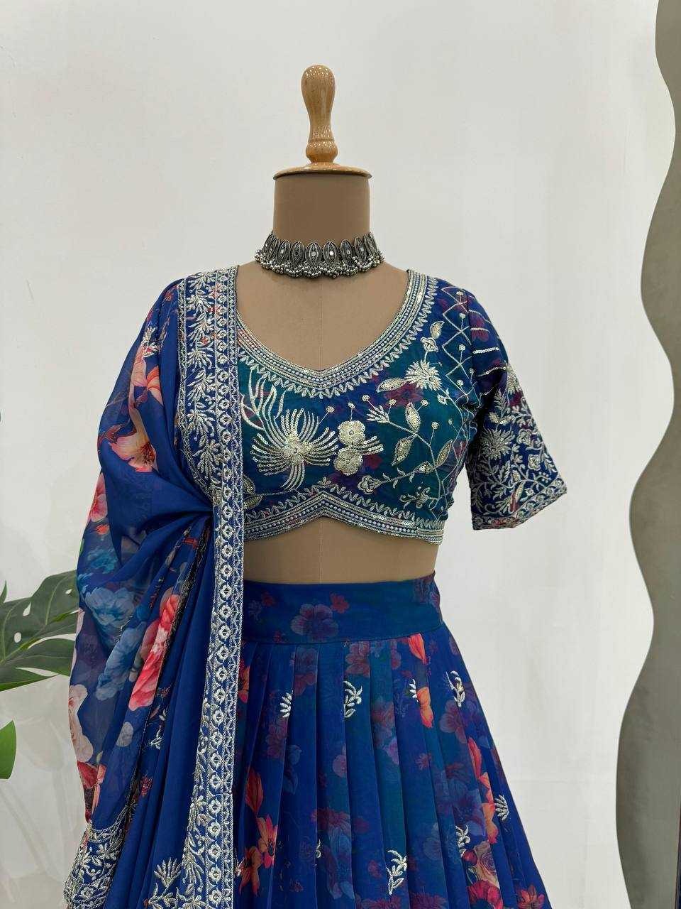 Midnight Bloom Lehenga