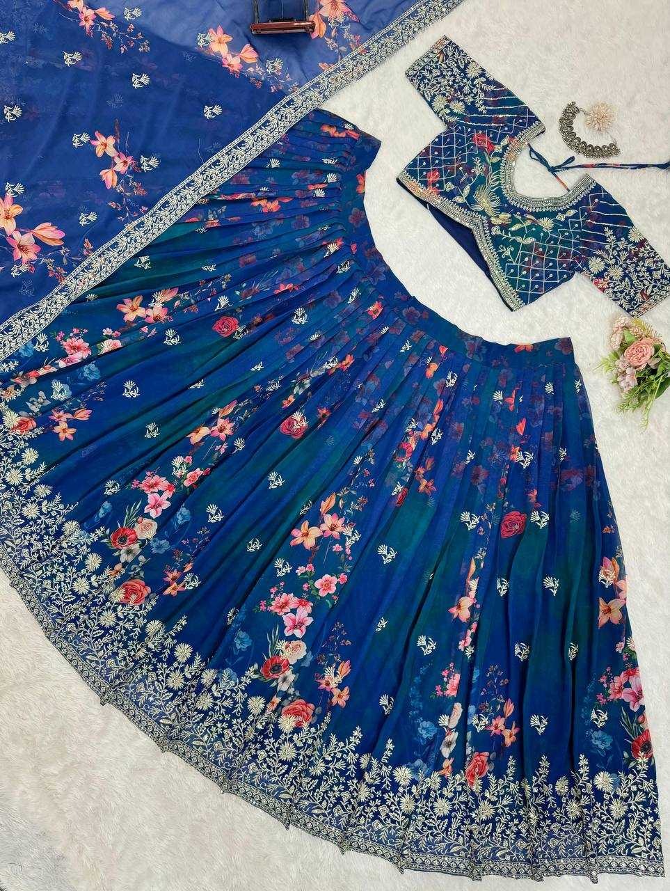 Midnight Bloom Lehenga