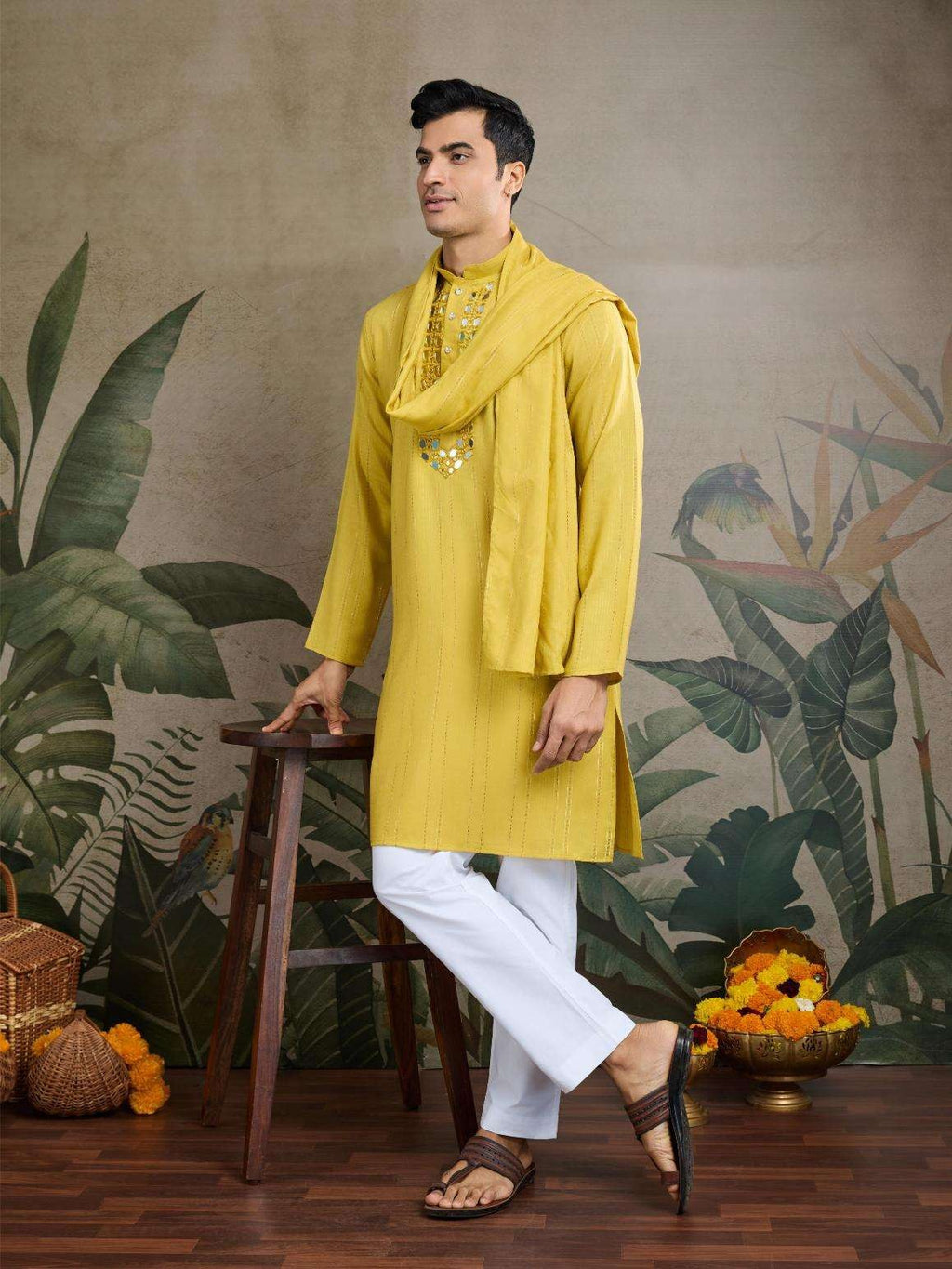 Marigold Mirror Kurta set