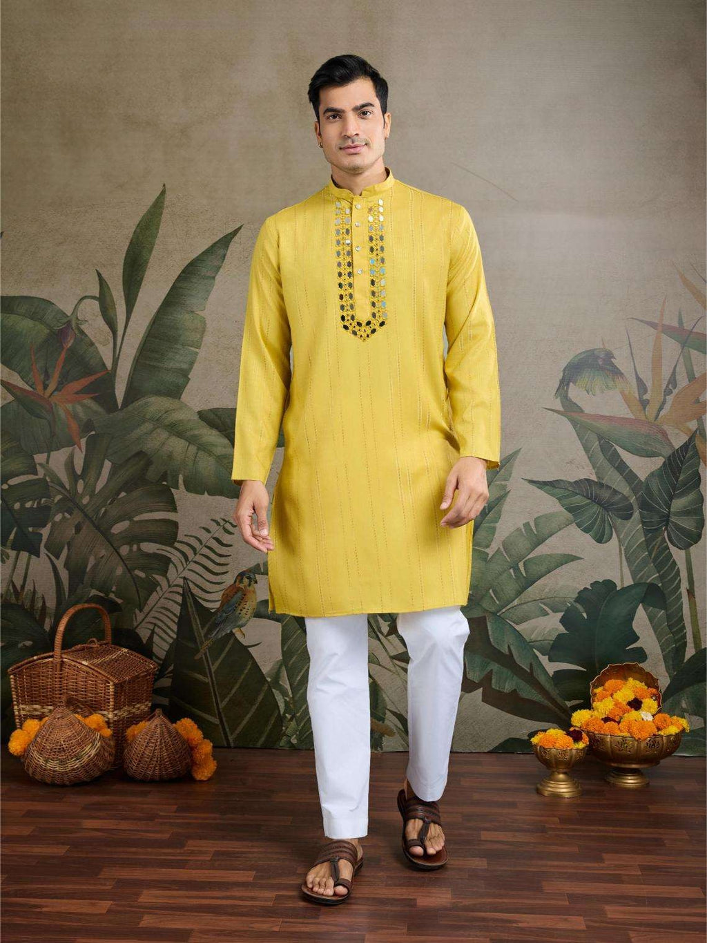 Marigold Mirror Kurta set